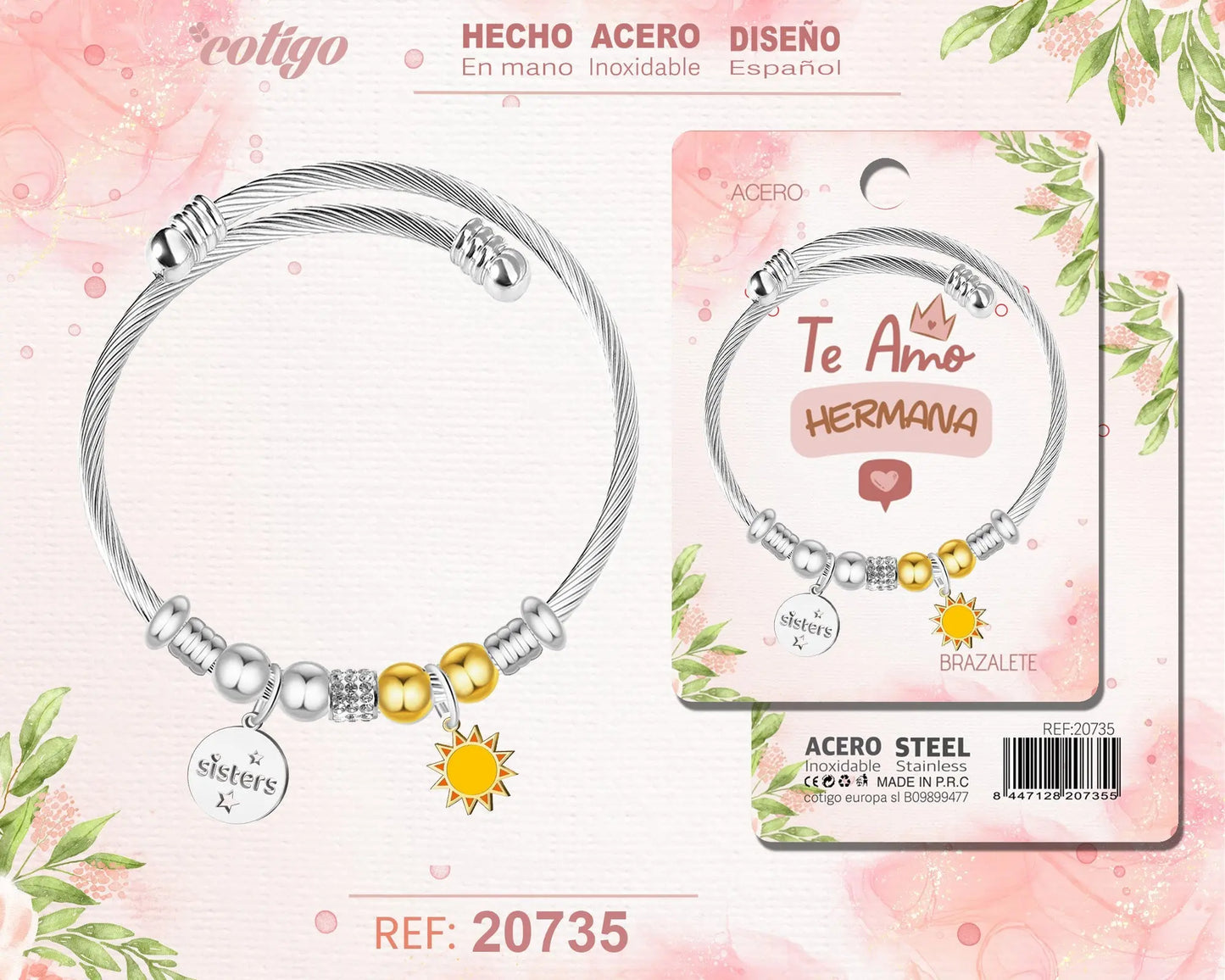 Brazalete Acero para Hermana - cotigo