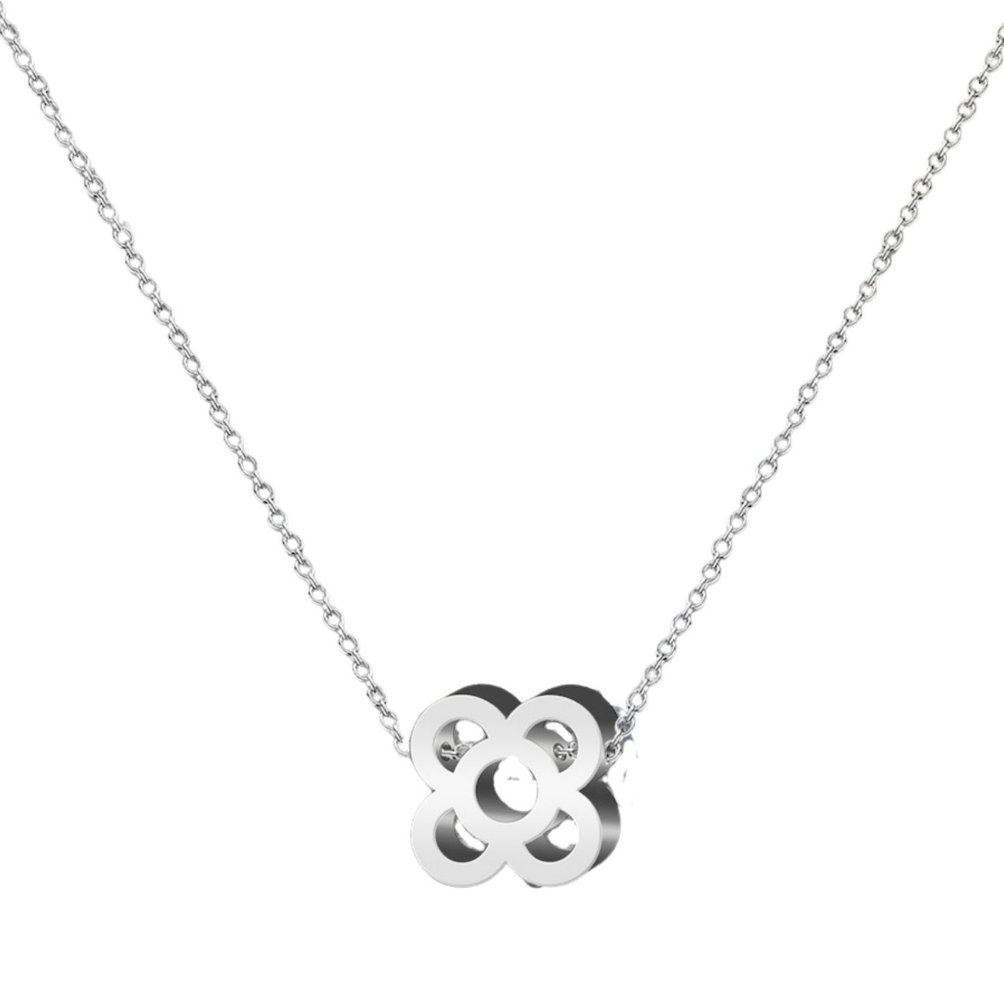 Colgante Flor de Barcelona Acero Plateado