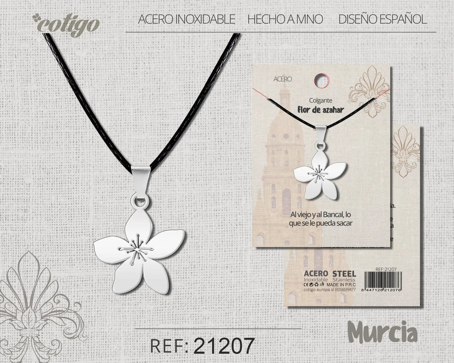 colgante Flor de azahar Acero Plateado - cotigo