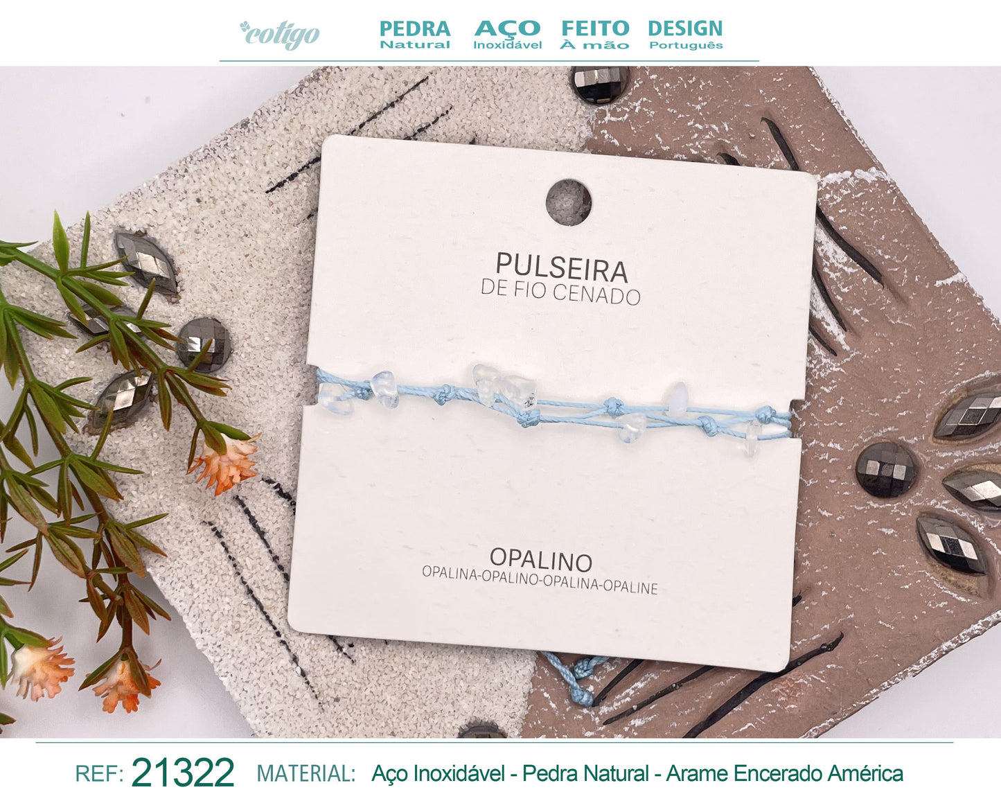 Pulsera Hilo encerado con Opalina