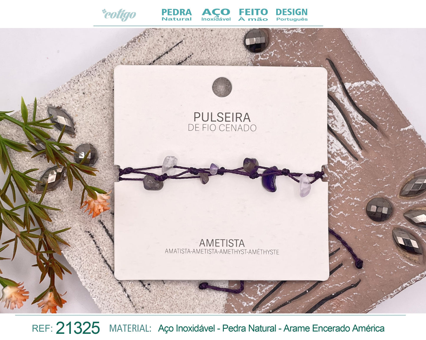 Pulsera Hilo encerado con Amatista