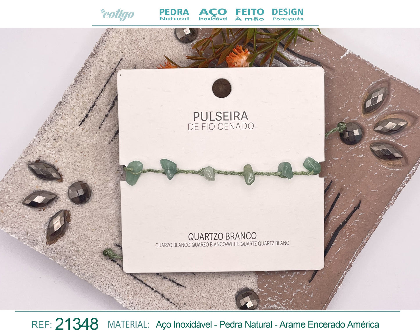 Pulsera Hilo encerado con Aventurina verde