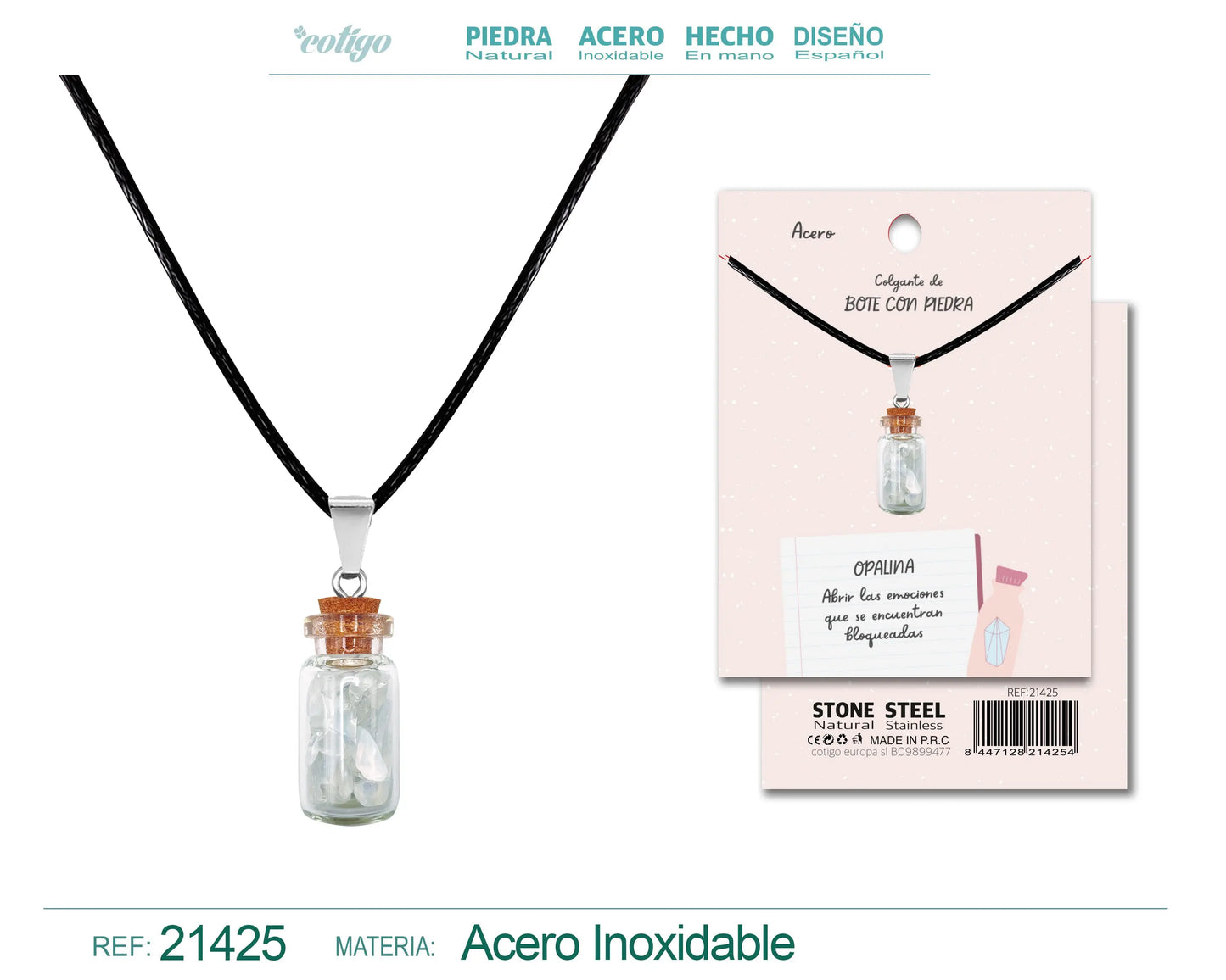 Colgante Bote de deseo con Opalina - cotigo