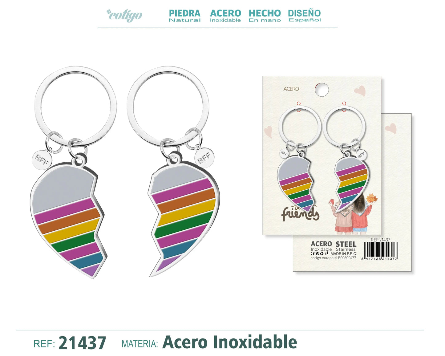 Llavero Acero para Amistad - cotigo