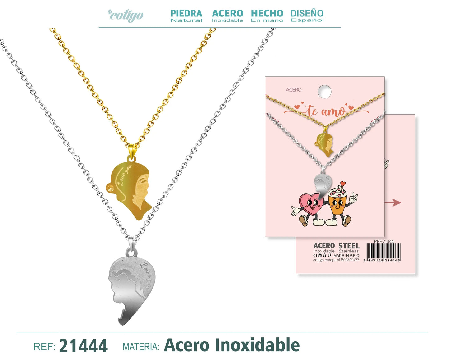 Collar Acero para Pareja - cotigo