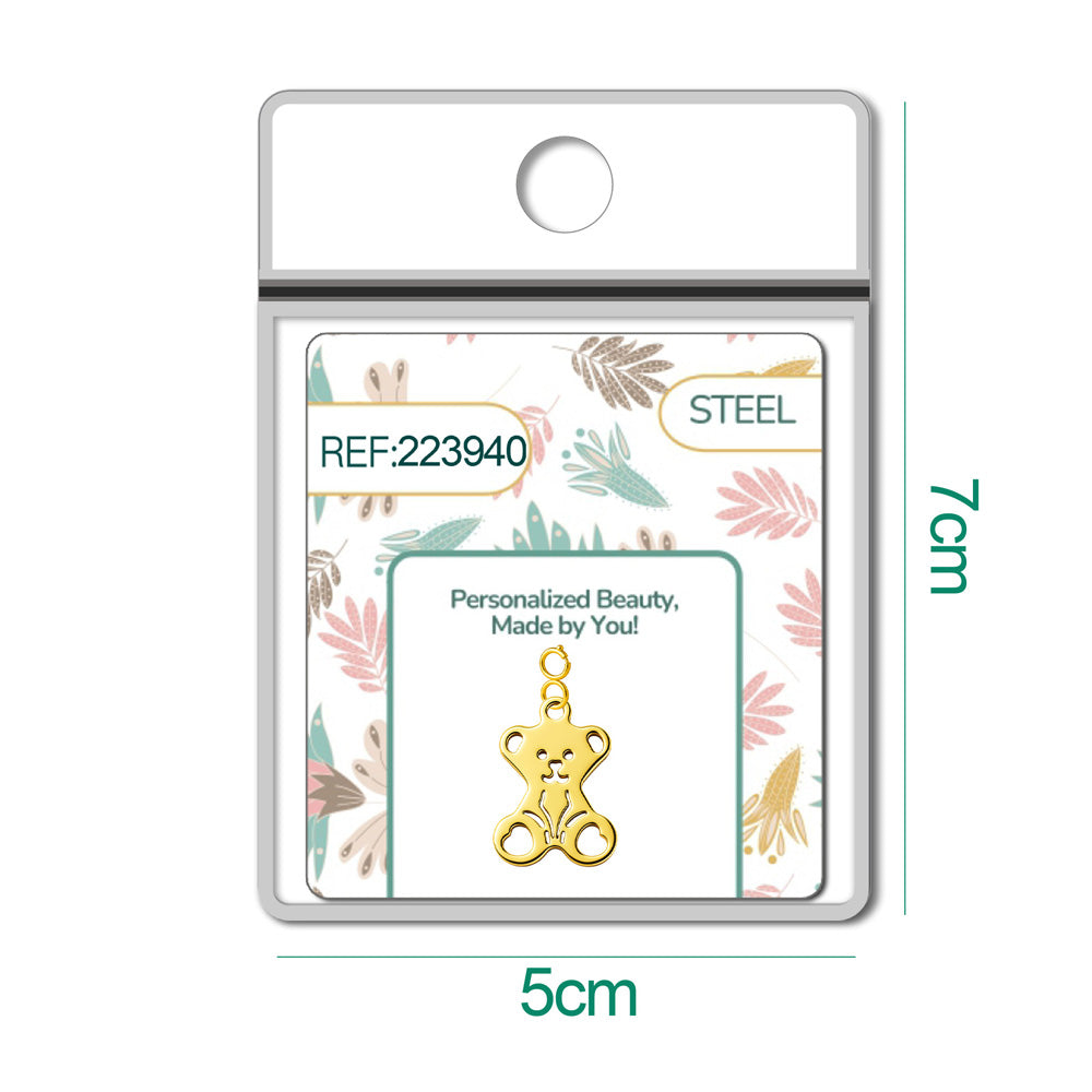 CHARM Acero Inoxidable color Dorado -con Cierre