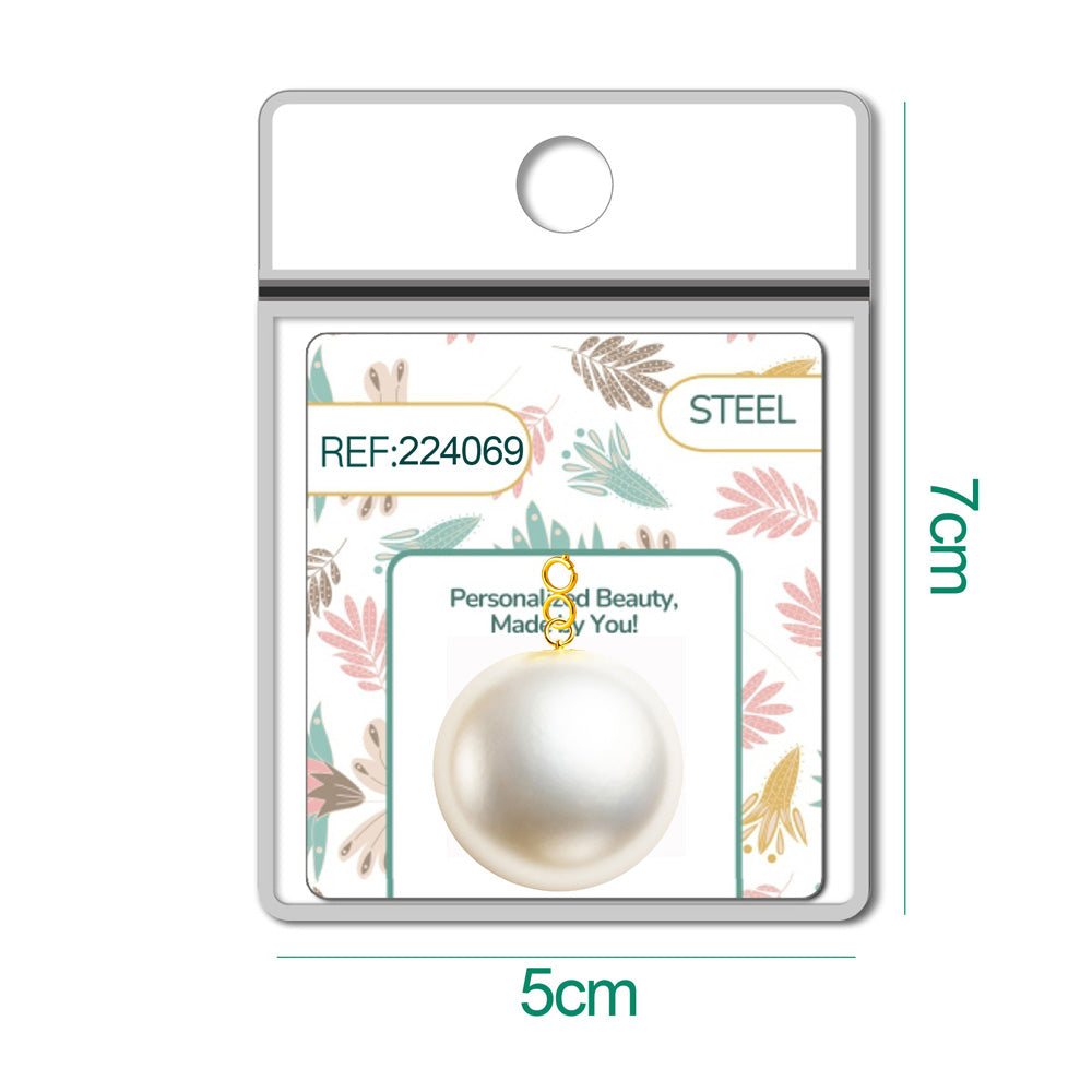 CHARM Acero Dorado Chapado Oro 14 K-con Cierre