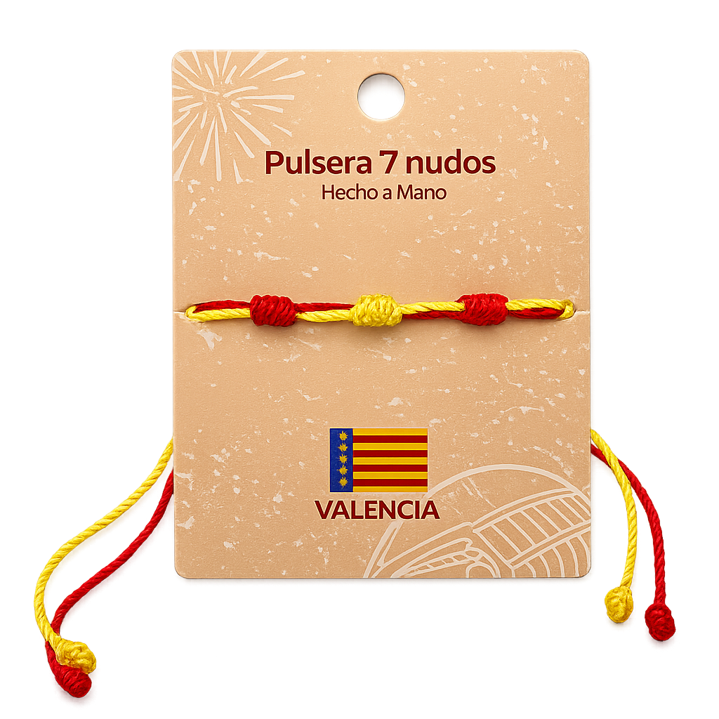 Pulsera 7 Nudos Coloreado - Tono Valencia