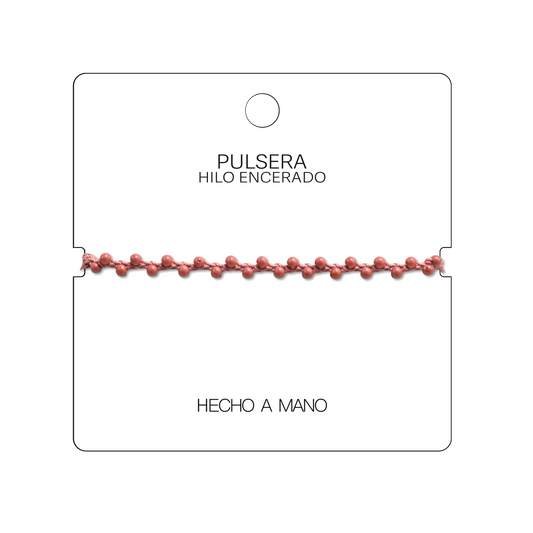 Pulsera Hilo encerado con Piedras Naturales - Cuentas Regulares