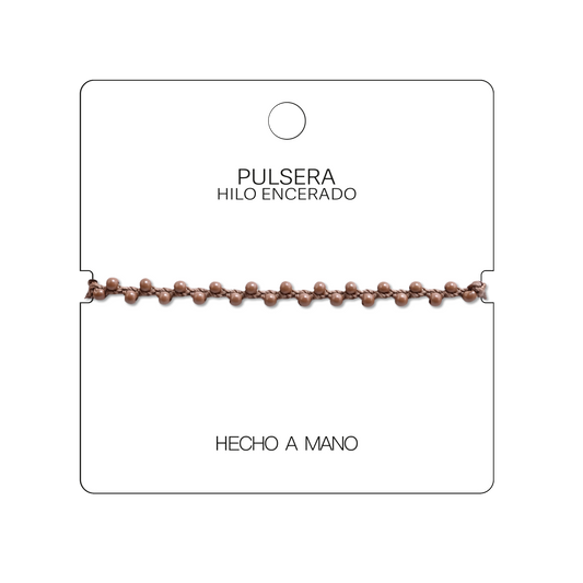 Pulsera Hilo encerado con Piedras Naturales - Cuentas Regulares