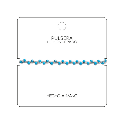 Pulsera Hilo encerado con Piedras Naturales - Cuentas Regulares