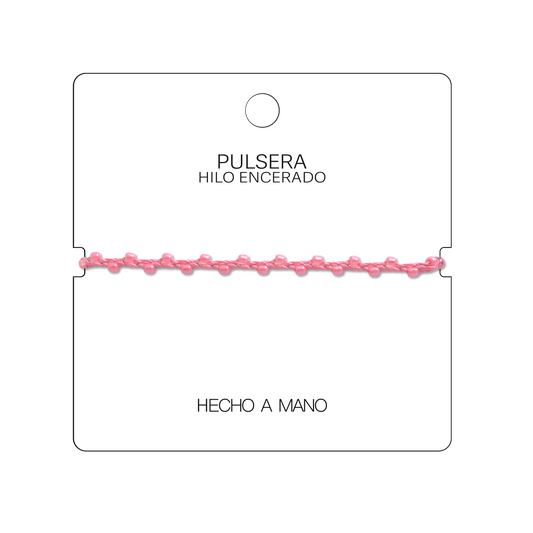 Pulsera Hilo encerado con Piedras Naturales - Cuentas Regulares