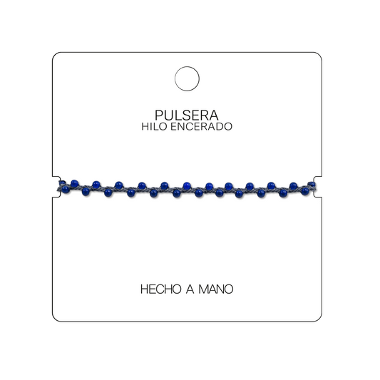 Pulsera Hilo encerado con Piedras Naturales - Cuentas Regulares