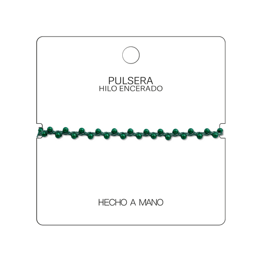 Pulsera Hilo encerado con Piedras Naturales - Cuentas Regulares