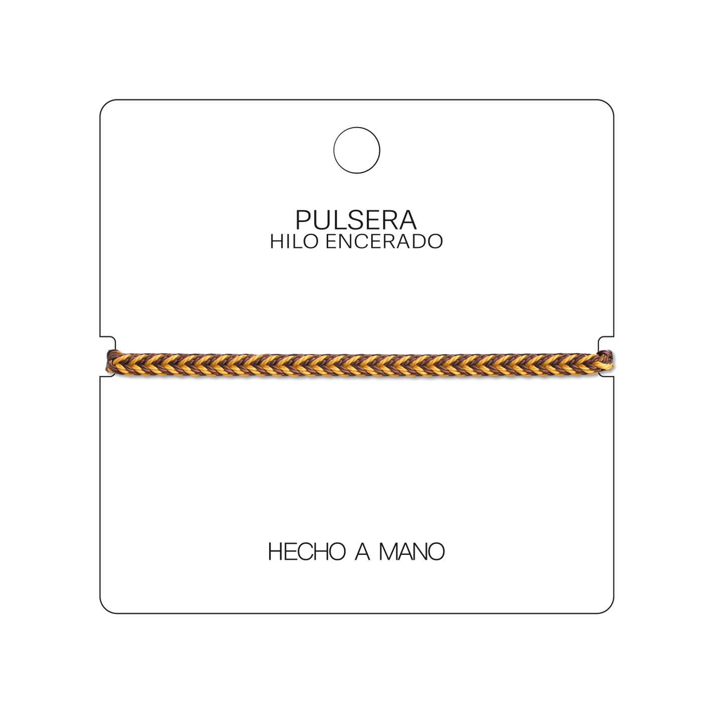 Duna - Pulsera Surfista de Hilo Encerado - Marrón y Oro