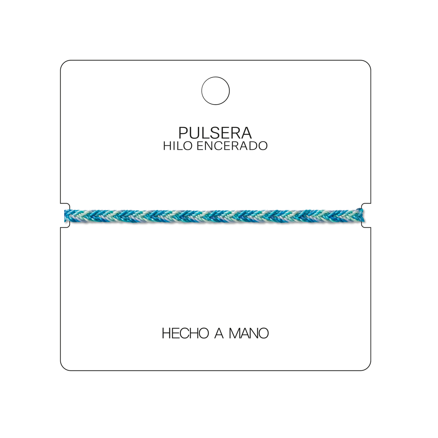 Menorca - Pulsera Surfista de Hilo Encerado - Azul Turquesa