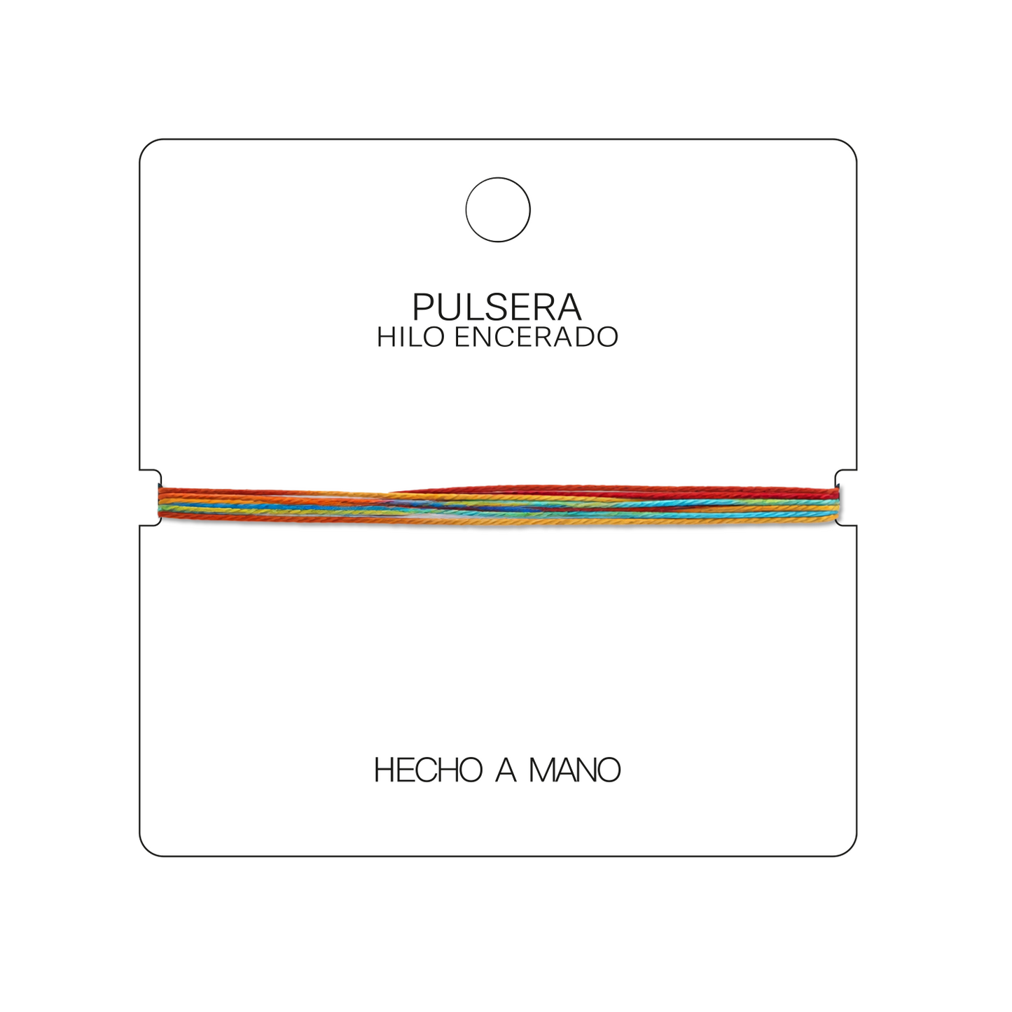 Las Dalias - Pulsera Surfista de Hilo Encerado - Rojo, Amarillo y Turquesa