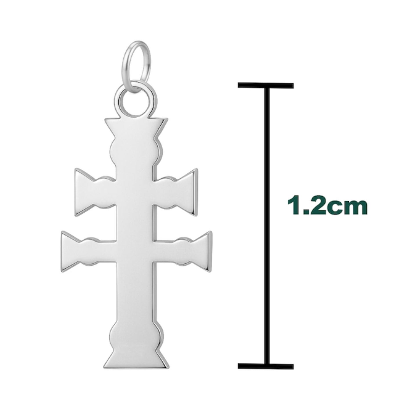 Pack x20 Cruz de Caravaca • Colgantes Acero • Ideal para pulseras y collares, Bisutería