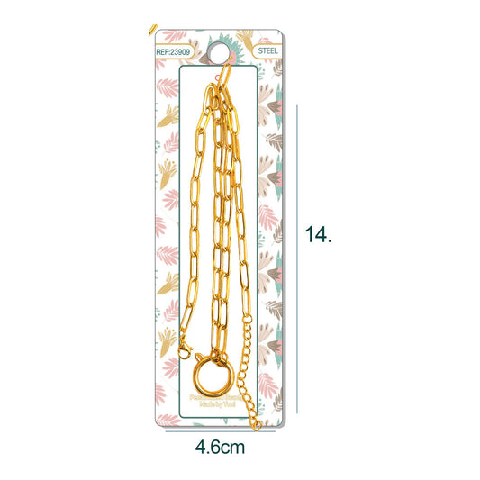 Collar de Cadena Acero color Dorado para CHARM - cotigo