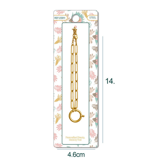 Collar de Cadena Acero color Dorado para CHARM - cotigo