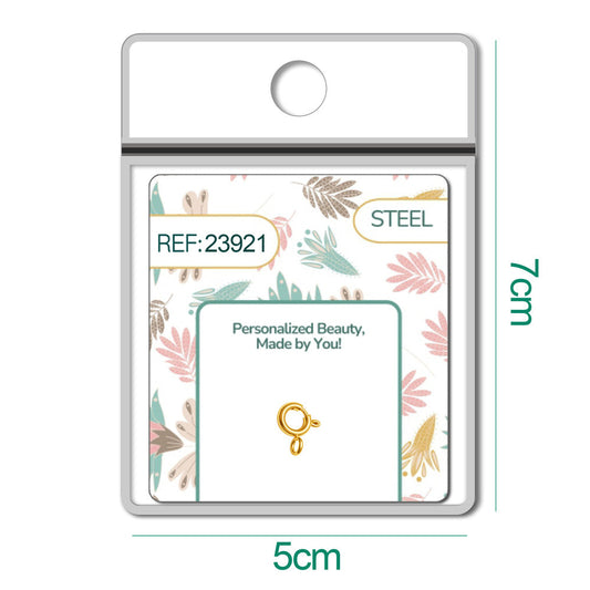 Cierre 5mm Acero color Dorado para CHARM - cotigo