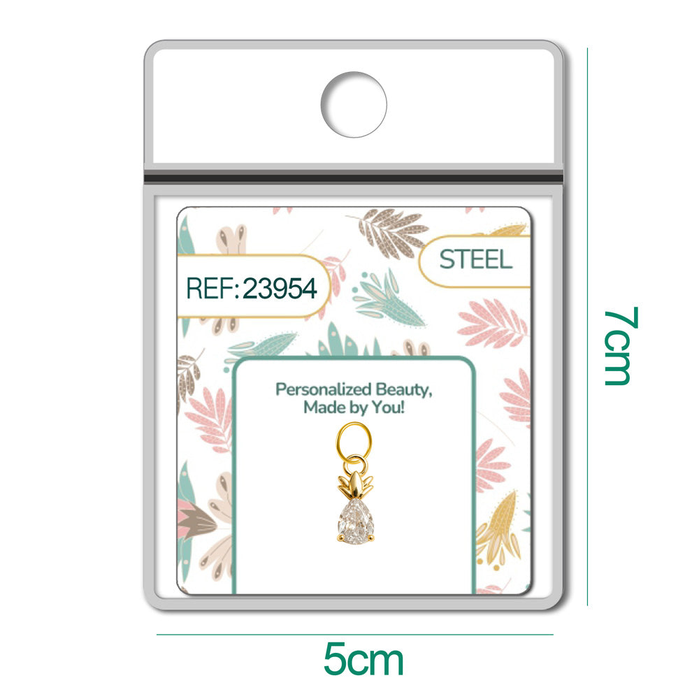 CHARM de Cobre Chapado Oro 14K con Circonita