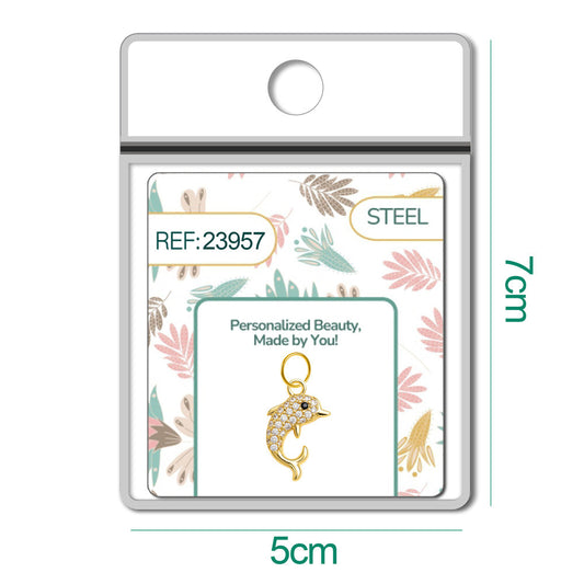 CHARM de Cobre Chapado Oro 14K con Circonita - cotigo