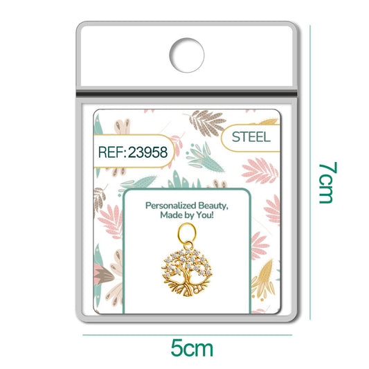 CHARM de Cobre Chapado Oro 14K con Circonita - cotigo