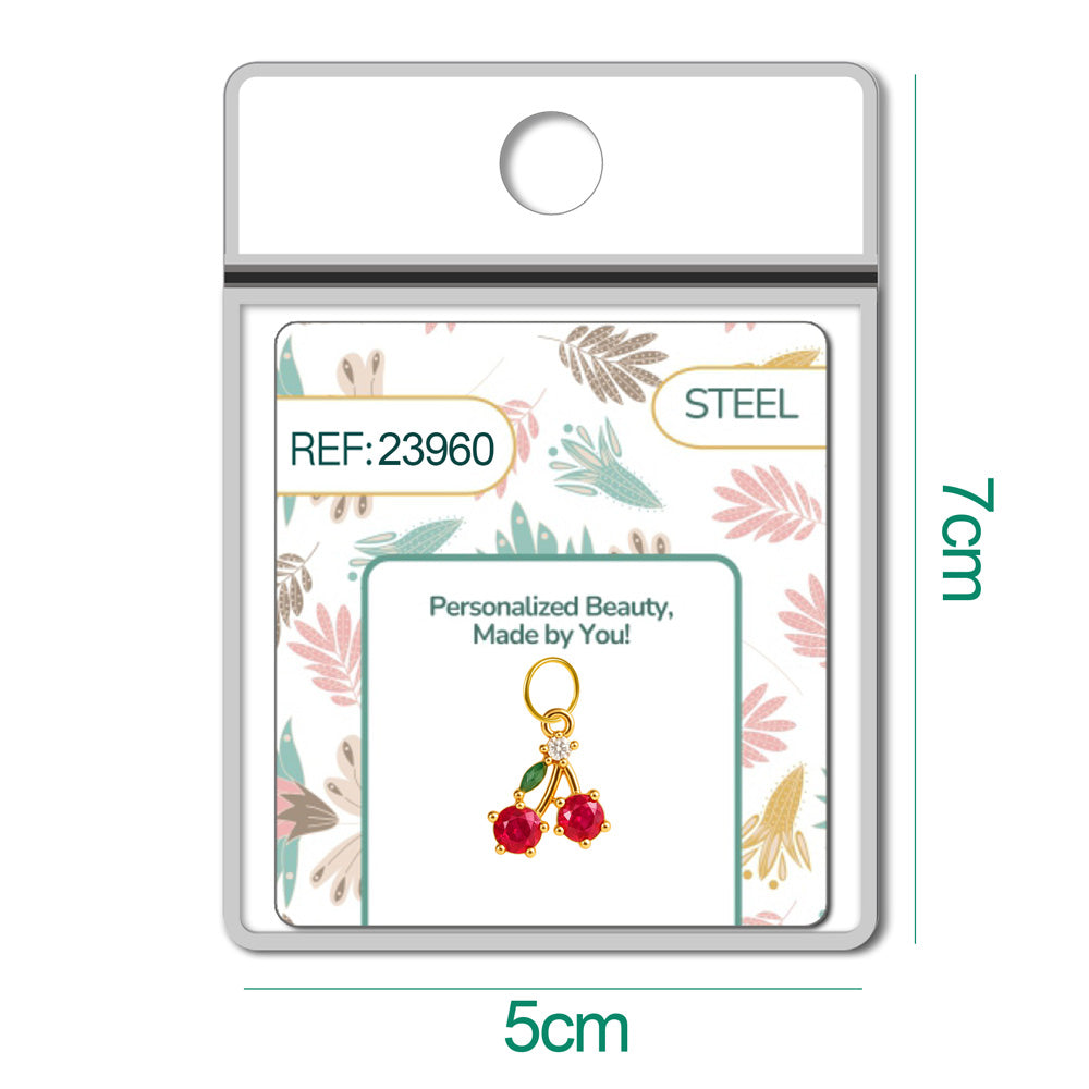 CHARM de Cobre Chapado Oro 14K con Circonita