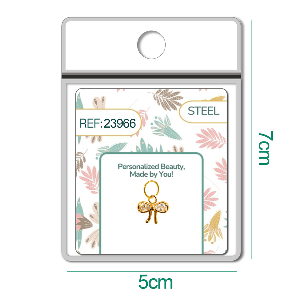 CHARM de Cobre Chapado Oro 14K con Circonita