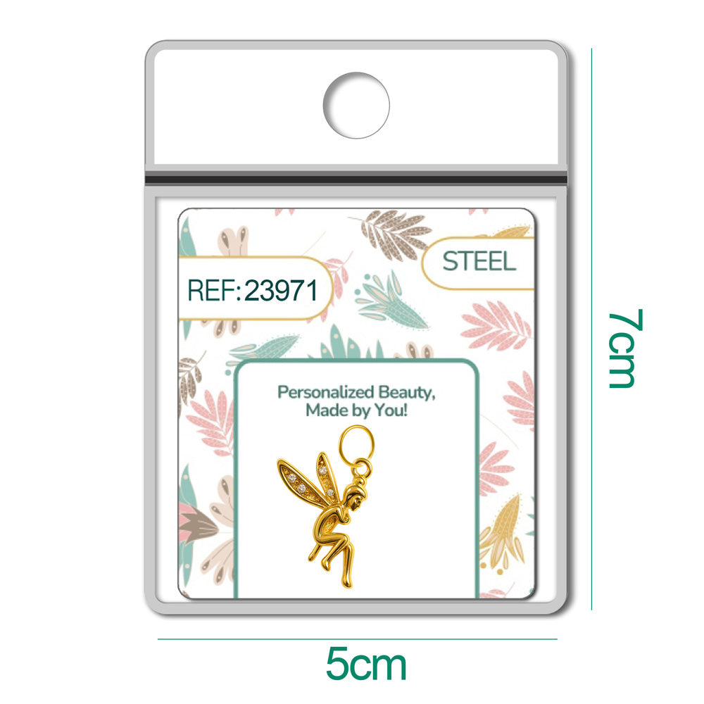 CHARM de Cobre Chapado Oro 14K con Circonita