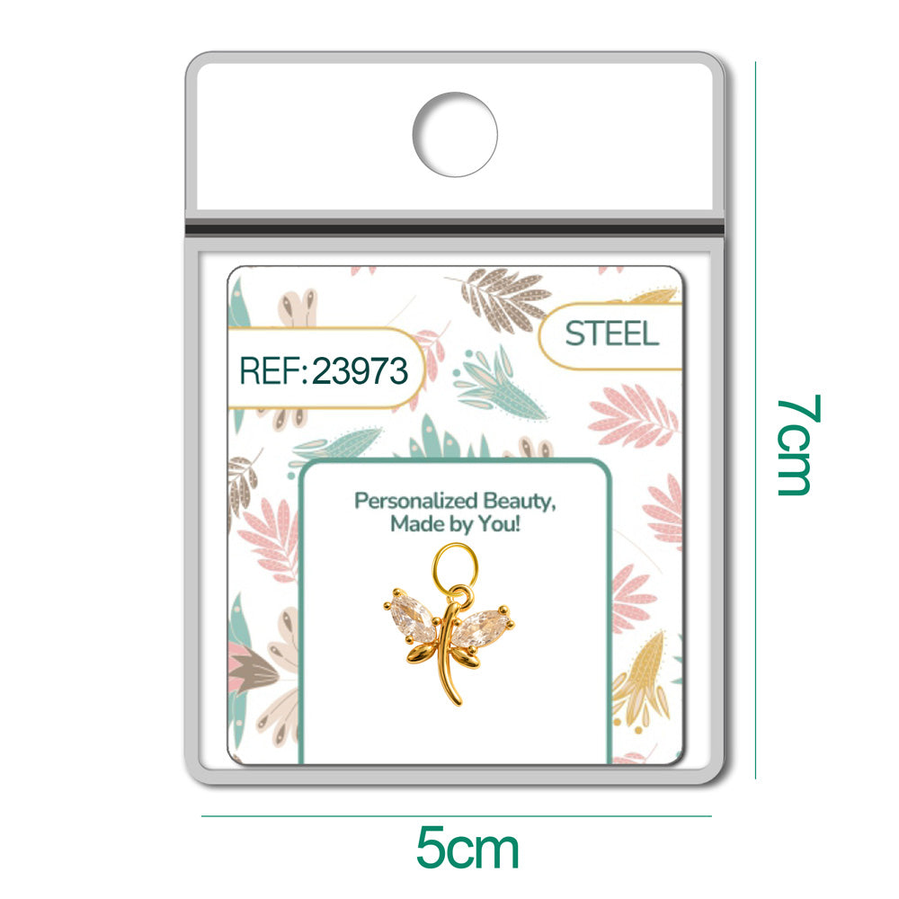 CHARM de Cobre Chapado Oro 14K con Circonita