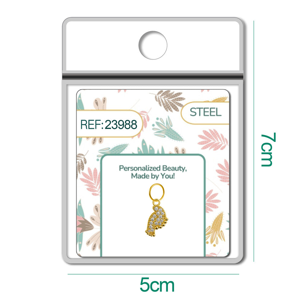 CHARM de Cobre Chapado Oro 14K con Circonita