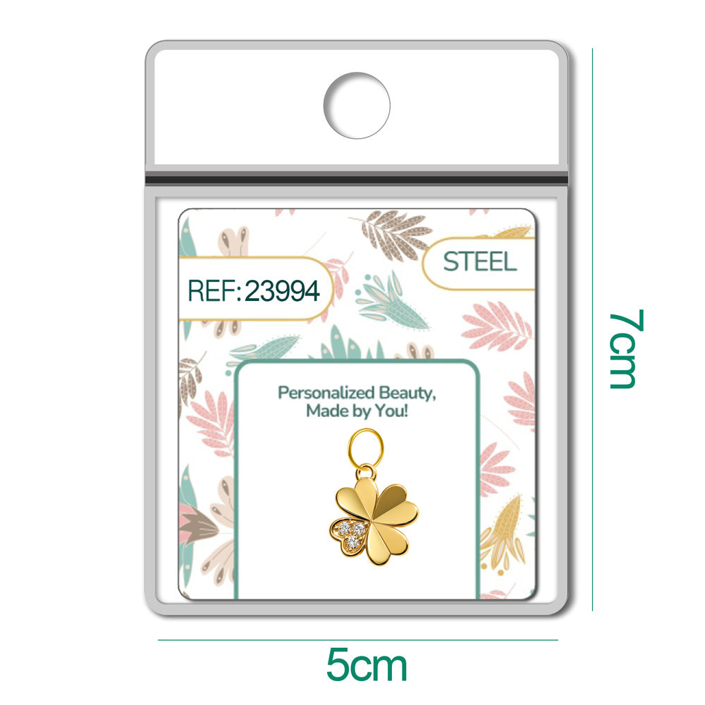 CHARM de Cobre Chapado Oro 14K con Circonita