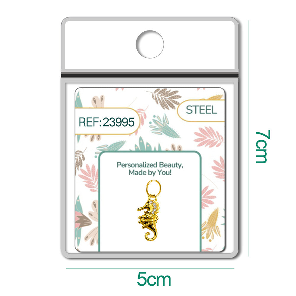 CHARM de Cobre Chapado Oro 14K con Circonita