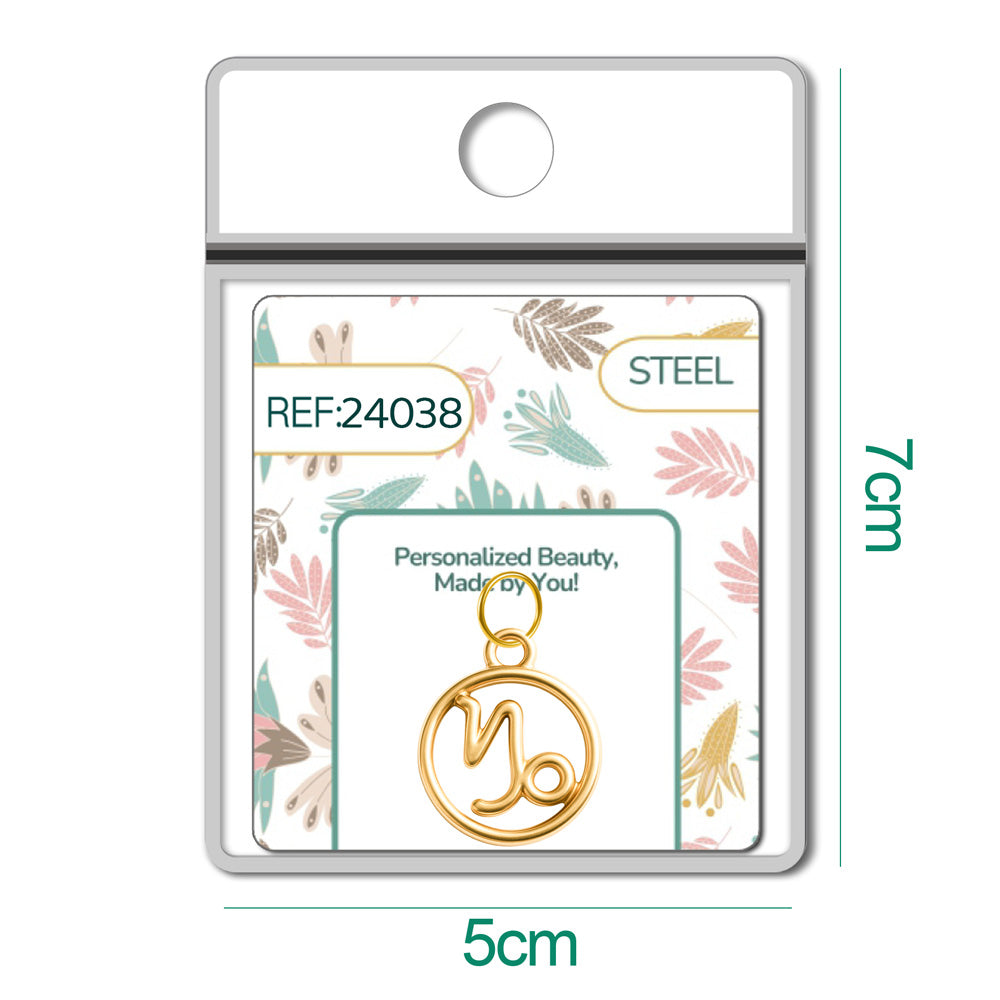 CHARM de Zodíaco Capricórnio Acero color Dorado