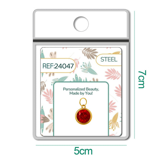 CHARM Acero Dorado con piedra Nacimiento de JULIO - cotigo