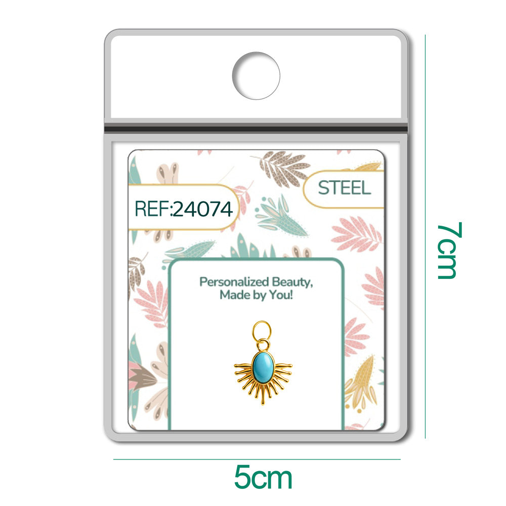 CHARM Acero Dorado Chapado Oro 14 K