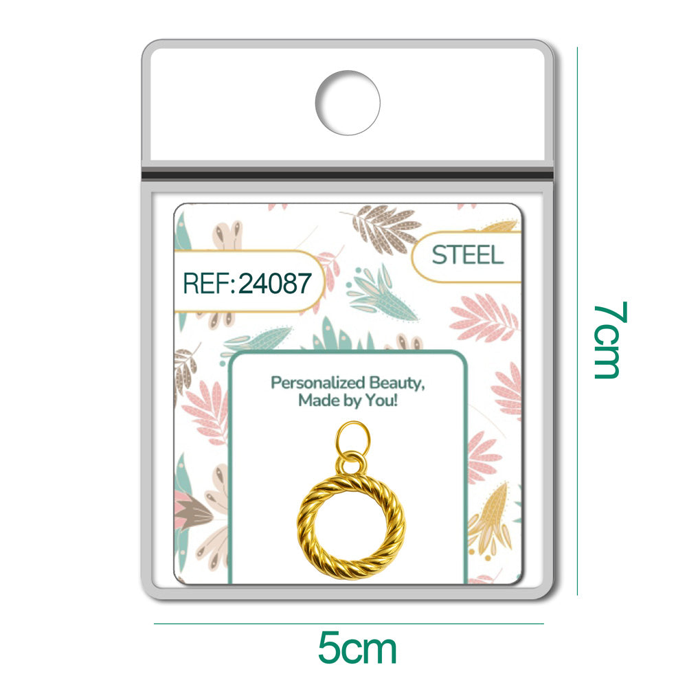 CHARM Acero Dorado Chapado Oro 14 K