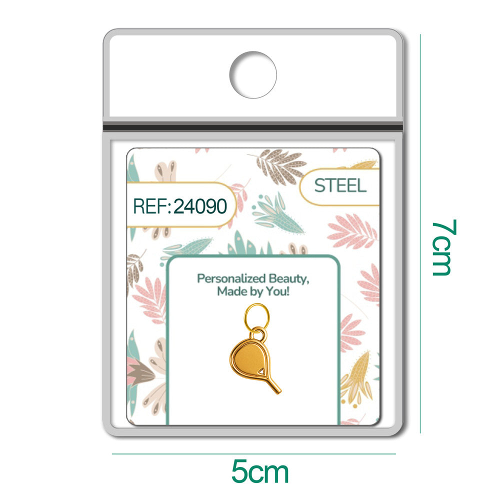 CHARM Acero Dorado Chapado Oro 14 K