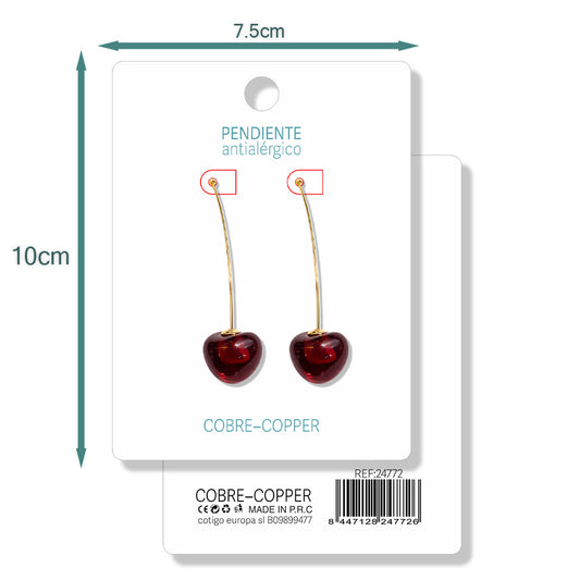 Pendientes Con Frutas Cerezas