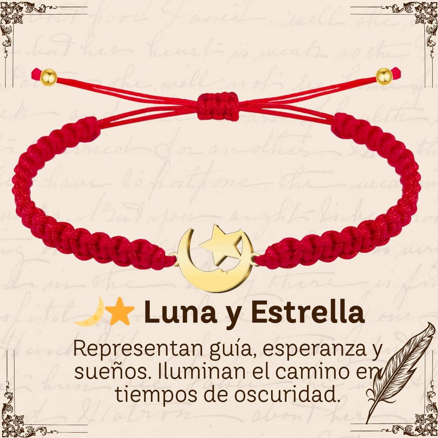 Pulsera Hilo Destino Roja Hecho a Mano 🧵 con Amuleto de Suerte y Protección 🍀 en Acero Inoxidable 💎