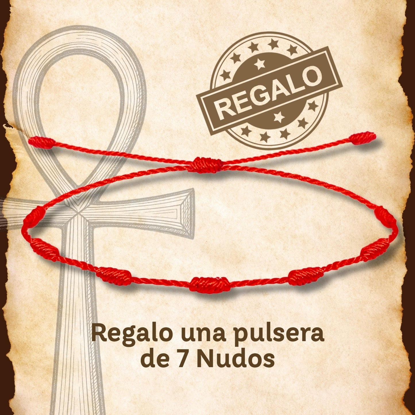 Pulsera Cruz Egipcia Acero inxidable color Plateado