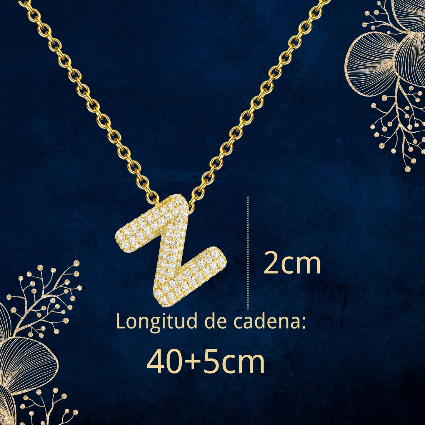 Colgante Letra inicial Z con Piedra Circonita