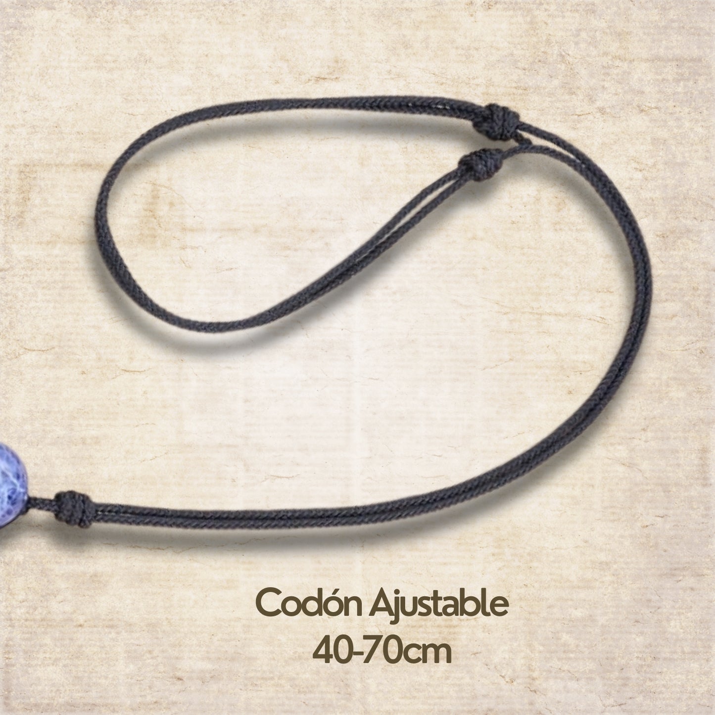 Colgante de piedra natural 14 mm 🌈 ¡Hecho a mano y con significado único! 🔮 Cuerda ajustable 40–70 cm