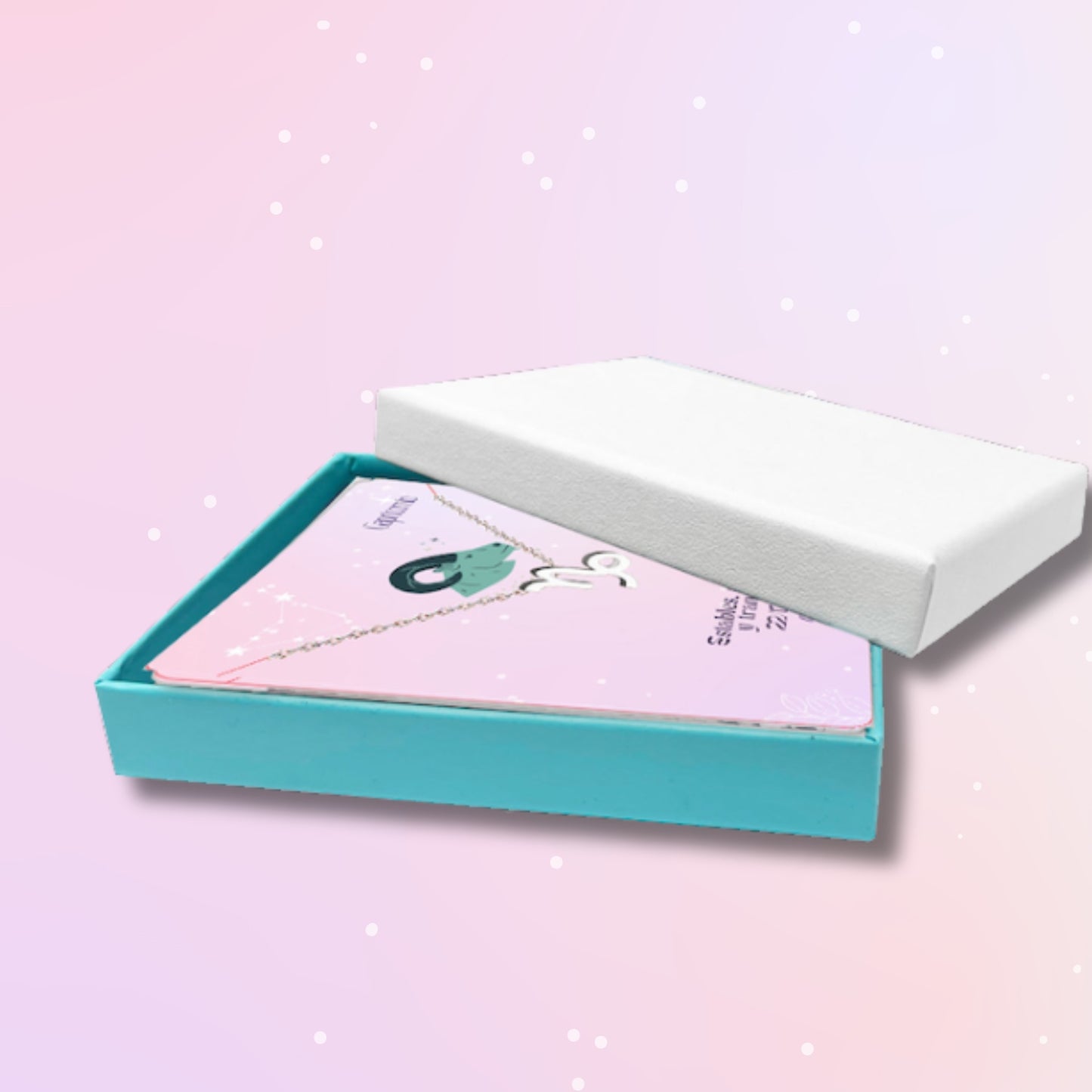 ✨Collar Zodíaco en acero inoxidable + Tarjeta con significado 💌 ¡Incluye pulsera 7 nudos y caja de regalo! 🎁✨