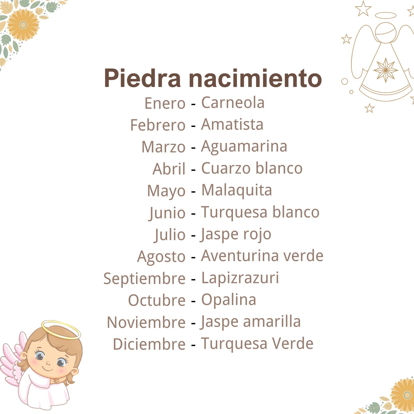 Regalo con intención 💖 Colgante Ángel de la guarda + piedra energética + tarjeta diseñada ¡y pulsera 7 nudos GRATIS!