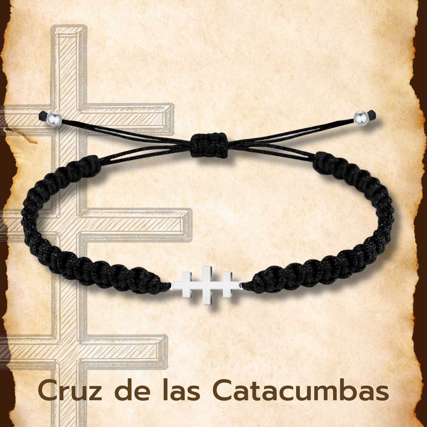 Pulsera Cruz Caravaca Acero Inoxidable, Cruz de la Victoria, Cruz Tau, Cruz Egipcia, Cruz de Santiago