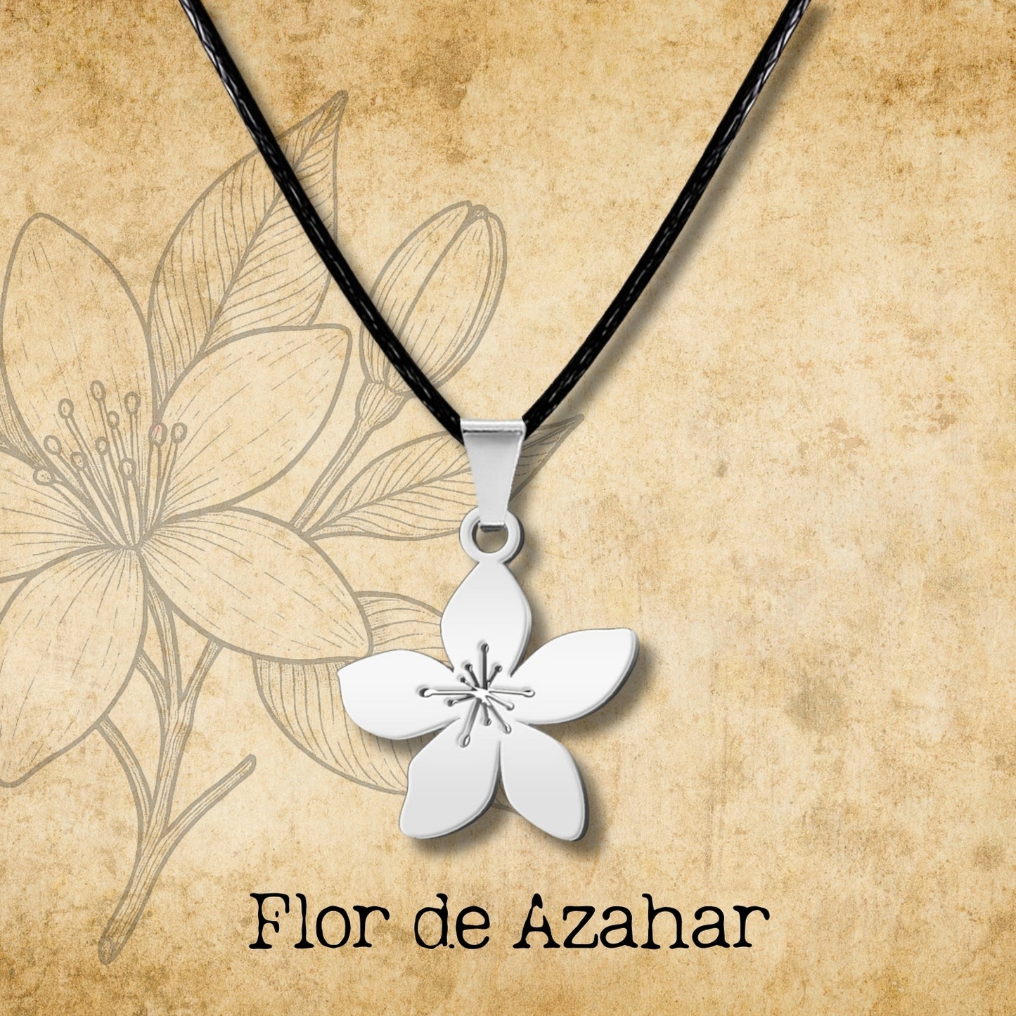 colgante Flor de azahar Acero Plateado