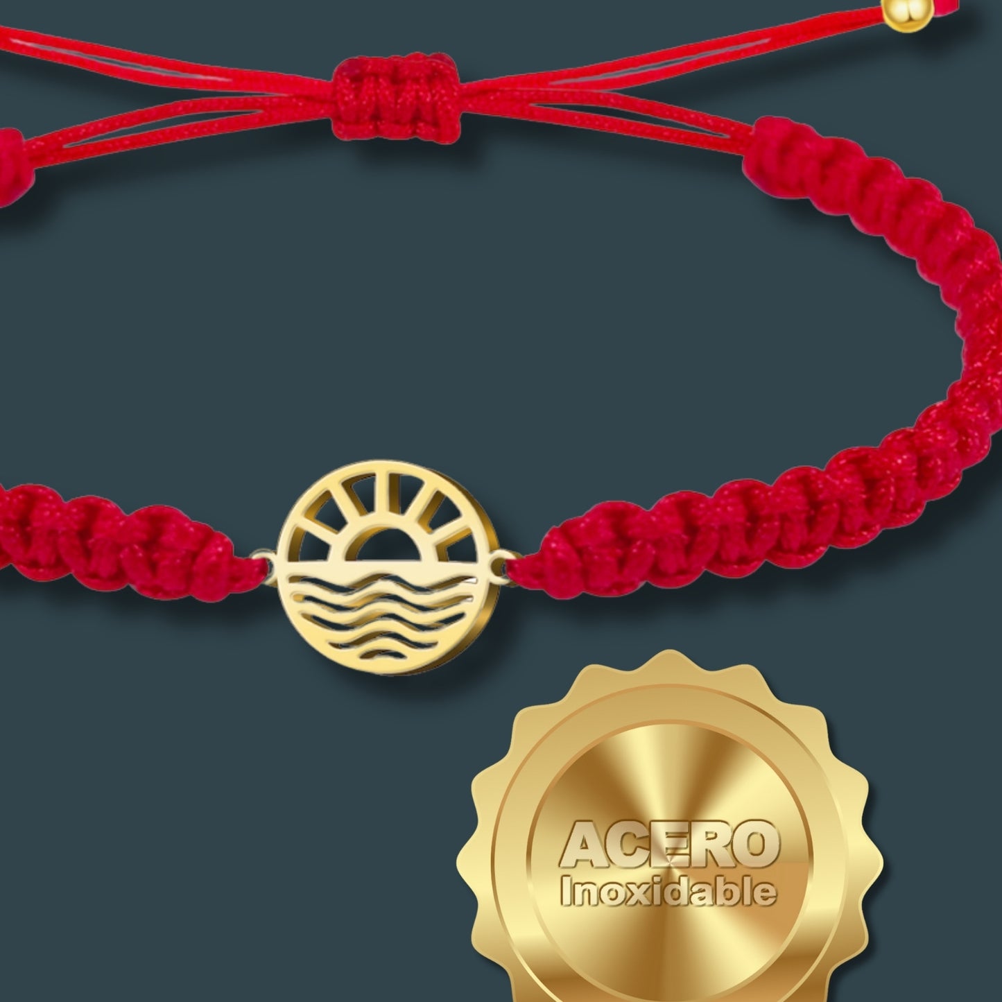 Pulsera Hilo Destino Roja Hecho a Mano 🧵 con Amuleto de Suerte y Protección 🍀 en Acero Inoxidable 💎 ¡Incluye Pulsera 7 Nudos de Regalo! 🎁